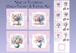 Vase of Flowers Card Front & Topper Kit