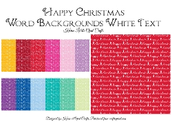 Happy Christmas Background Papers in White