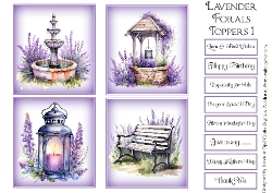 Lavender Florals Topper & Sentiment Kit 1