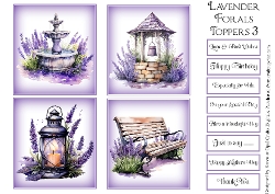 Lavender Florals Topper & Sentiment Kit 3