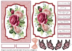 5x7 Roses Card Base & Topper Kit 6