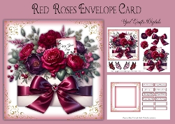 Red Roses Envelope Card