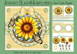 Stained Glass Sunflower Mini Kit