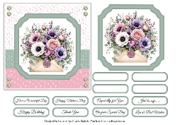 Pastel Florals 3 Card Base & Topper Kit