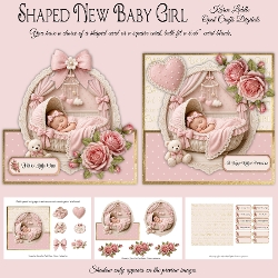 Shaped New Baby Girl 5 Mini Kit