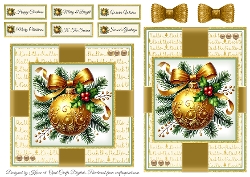 Deck the Halls 2 Card Fronts & Sentiments - 6x6 & 5x7