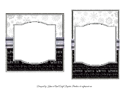 Black & White Santa 1,2,3,4  Inserts - 6x6 & 5x7