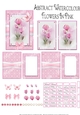 Abstract Watercolour Flowers In Pink