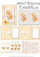 Abstract Watercolour Flowers In Yellow
