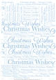 Glitter Christmas Wishes Word Backing Paper