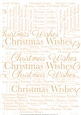 Glitter Christmas Wishes Word Backing Paper