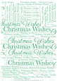 Glitter Christmas Wishes Word Backing Paper