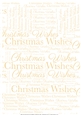 Glitter Christmas Wishes Word Backing Paper