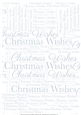 Glitter Christmas Wishes Word Backing Paper