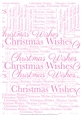Glitter Christmas Wishes Word Backing Paper