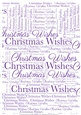Glitter Christmas Wishes Word Backing Paper
