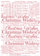 Glitter Christmas Wishes Word Backing Paper