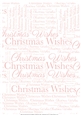 Glitter Christmas Wishes Word Backing Paper