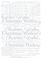 Glitter Christmas Wishes Word Backing Paper