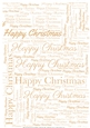 Glitter Happy Christmas Word Backing Paper