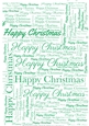 Glitter Happy Christmas Word Backing Paper