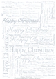 Glitter Happy Christmas Word Backing Paper