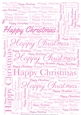 Glitter Happy Christmas Word Backing Paper