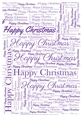 Glitter Happy Christmas Word Backing Paper