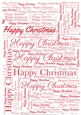 Glitter Happy Christmas Word Backing Paper