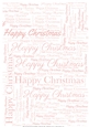 Glitter Happy Christmas Word Backing Paper
