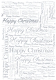 Glitter Happy Christmas Word Backing Paper