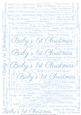 Glitter Babys 1st Christmas Word Backing Paper