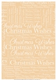 Christmas Wishes Word Backing Paper on Light Beige Background
