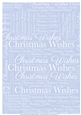 Christmas Wishes Word Backing Paper on Light Blue Background