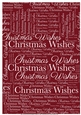 Christmas Wishes Word Backing Paper on Burgundy Background