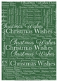 Christmas Wishes Word Backing Paper on Dark Green Background