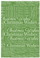 Christmas Wishes Word Backing Paper on Light Green Background
