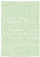 Christmas Wishes Word Backing Paper on Sage Green Background