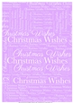 Christmas Wishes Word Backing Paper on Lilac Background