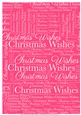 Christmas Wishes Word Backing Paper on Pink Background