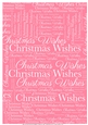 Christmas Wishes Word Backing Paper on Light Pink Background