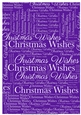 Christmas Wishes Word Backing Paper on Purple Background