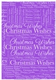 Christmas Wishes Word Backing Paper on Medium Purple Background