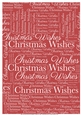 Christmas Wishes Word Backing Paper on Raspberry Background