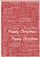 Happy Christmas Word Backing Paper on Raspberry Background