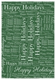 Happy Holidays Word Backing Paper on Dark Green Background