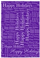 Happy Holidays Word Backing Paper on Purple Background