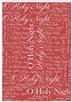 O Holy NIght Word Backing Paper on Raspberry Background