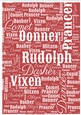 Santas Reindeer Word Backing Paper on Raspberry Background