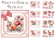 Pretty Coral Floral Decoupage